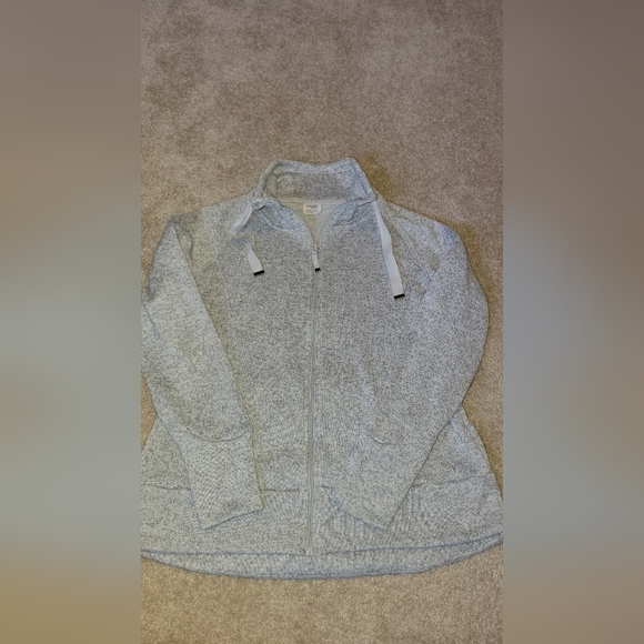 NWOT Danskin Women's Double Collar Full Zip Jacket XL SUPER SOFT GRAY - Picture 6 of 9
